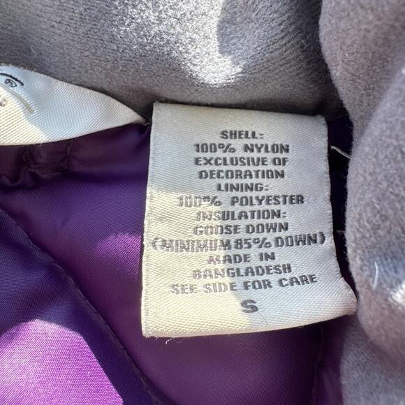 Eddie Bauer Jacket Womens Small Purple 700 Fill Goose Down Quilted Puffer S Coat - Picture 12 of 14